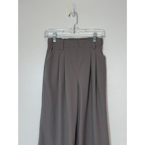 HALARA High Waisted Wide-Leg Pants XS Regular Gray Polyester Elastane - Picture 3 of 10